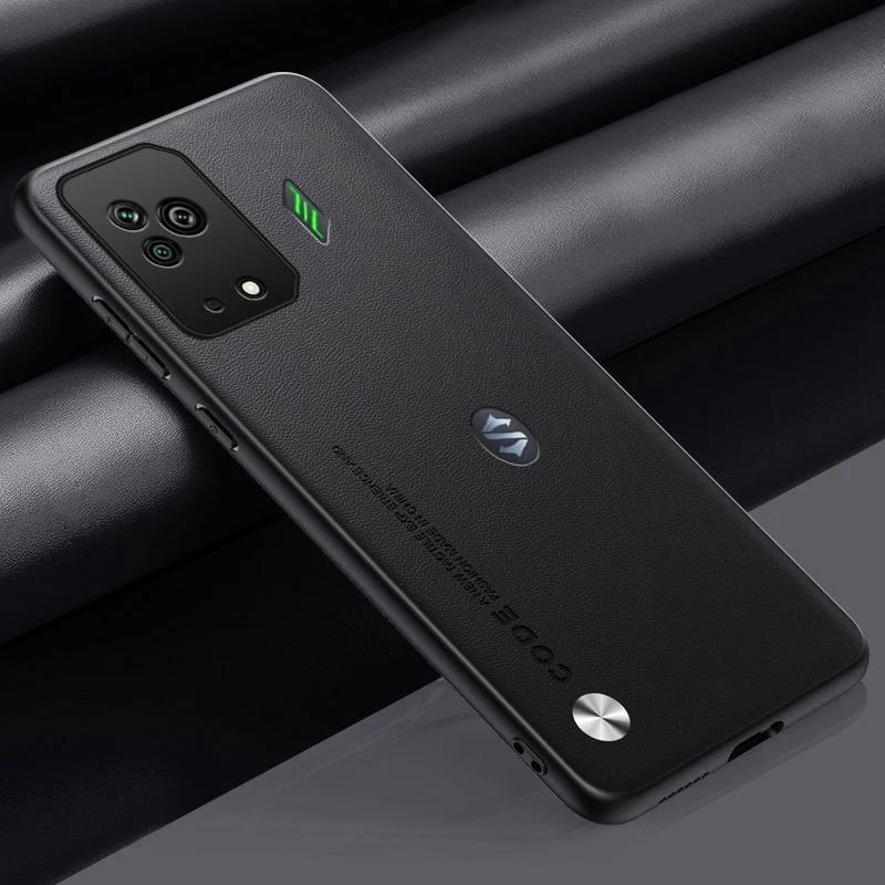 

Силіконовий захисний чохол для телефону BlackShark 5 Pro 5Pro Luxury PU шкіряний чохол для Xiaomi Black Shark 5 Pro Matte Cover Coque For Black Shark 5Pro чорний