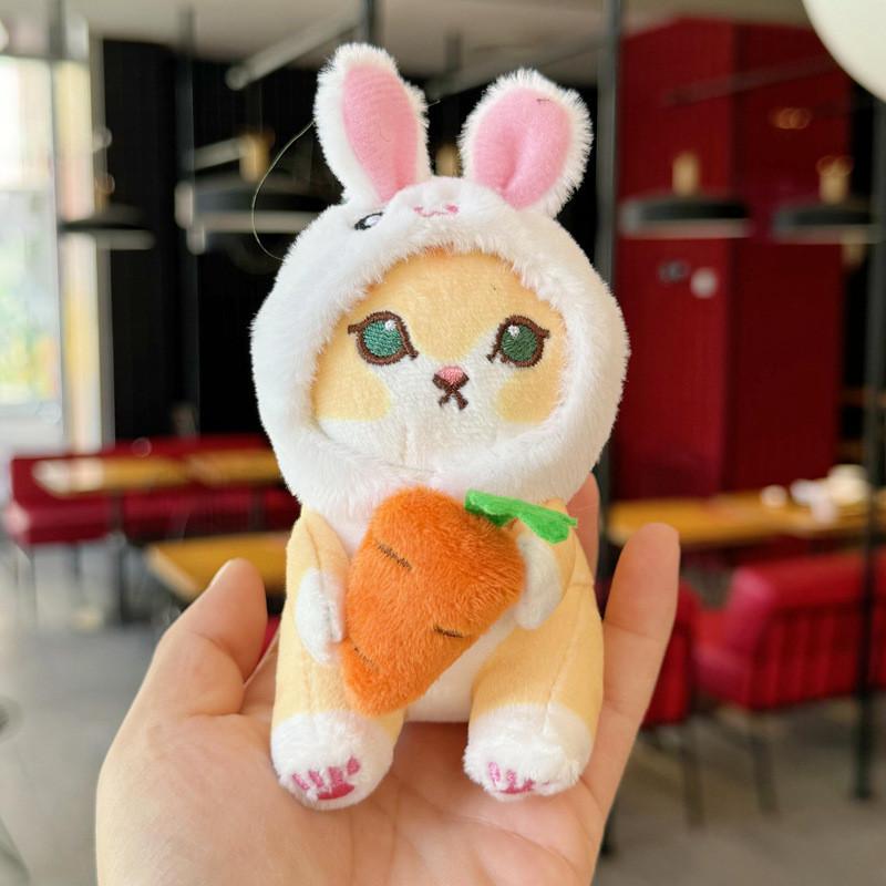 Mofusand Shark Cat Plush Keychain With Keyring For Bag Decor And Collectors Gift