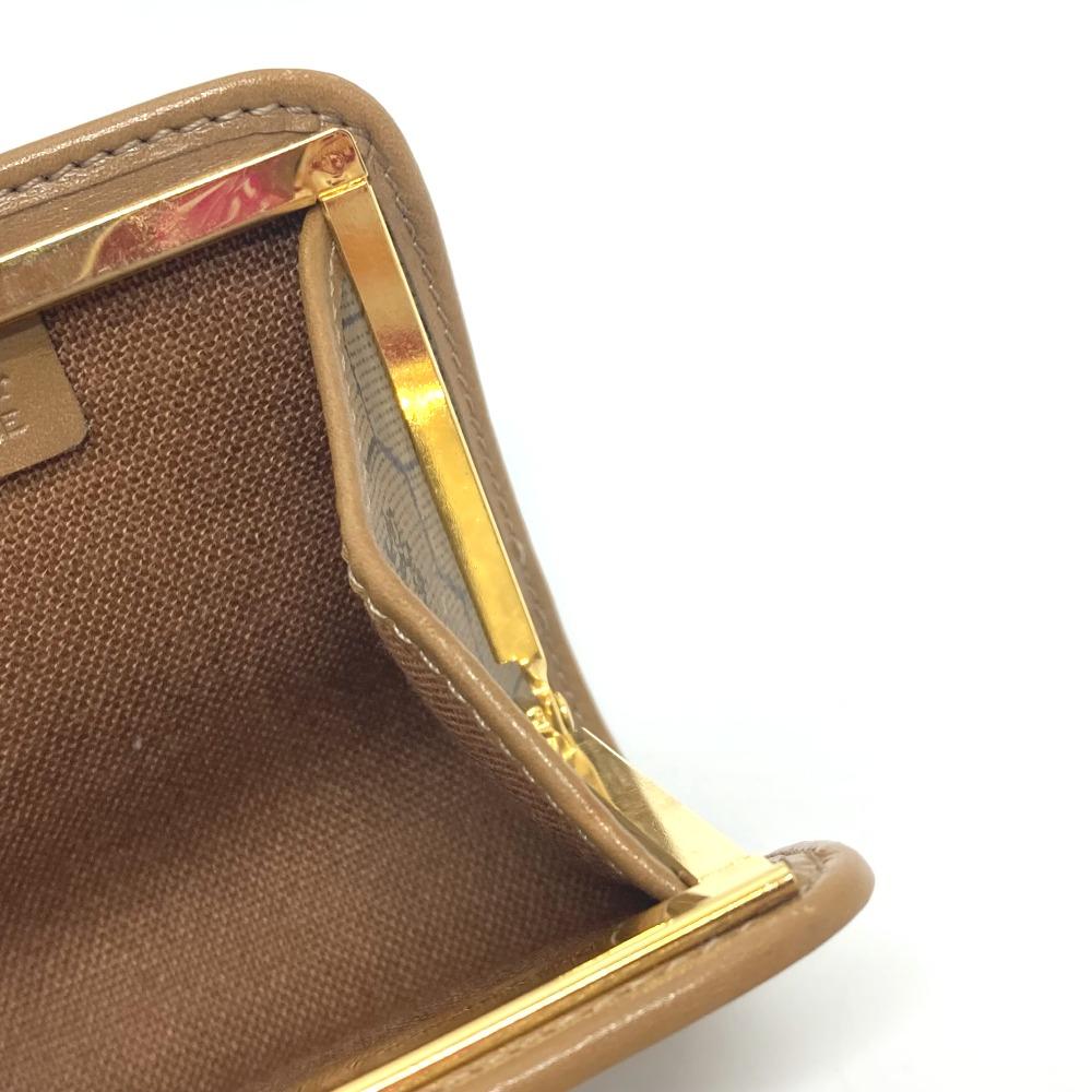 Dior Kisslock coin purse case coin purse Leather Brown/GoldHardware