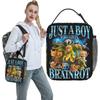 Just A Boy Who Loves Italian Brainrot Lunch Bag Casual Lunch Box Office Thermal Lunch Bags For Women Oxford Design Cooler Bag