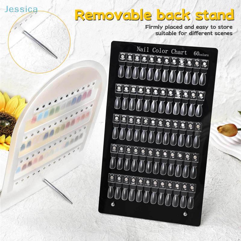 Magnetic Nail Display Board,Detachable,Nail Art Sample Color Plate Swatches Card Number Stickers For Salon Manicure