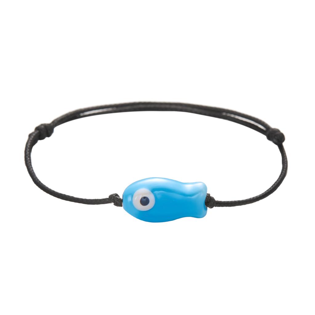 Lucky Cartoon Ceramic Fish Bracelet for Women Men Fashion Handmade Braided Adjustable Bracelet Simple Couple Jewelry Gifts