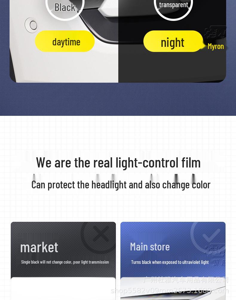 NIO ES7/ET5/ES6/ET7/ES8 Geräucherte Scheinwerfer TPU-Folie - Lichtgesteuerte Schutz- und Dekorative Abdeckung