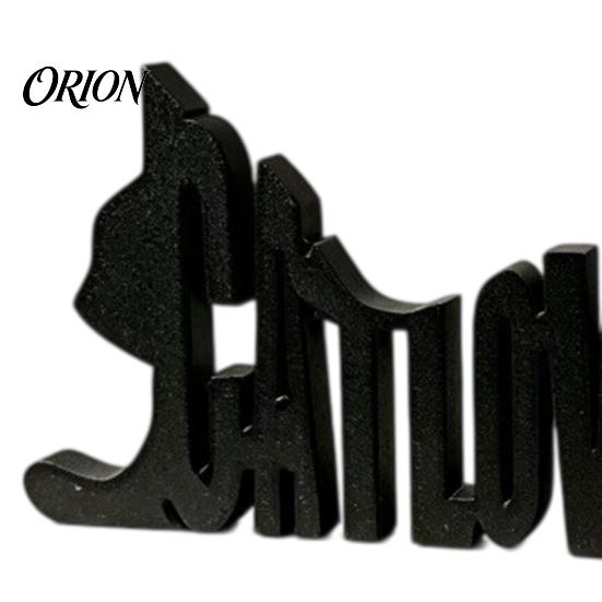 Personalized Desk Statues 3D Printed Cat Letter Ornament, Black Alphabet Decor, Creative Birthday Gifts for Lovers Lover Tabletop Figurine Bookshelf