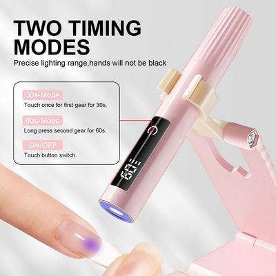 LIMEGIRL Lampe Sèche-Ongles LED Portative avec Moniteur LCD Rechargeable par USB Sèche-Ongles Rapide Durcissement Rapide Colle à Ongles Lampe UV