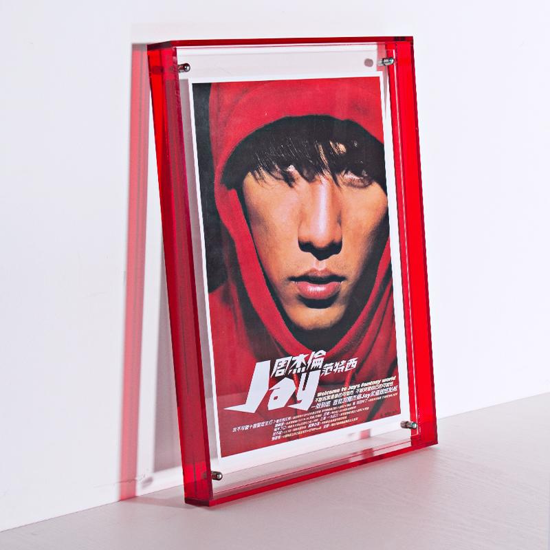 Color Acrylic Photo Frame Picture Frame and Acrylic Decorative Tray - Horizontal and Vertical Formats for Tabletop/Wall Display