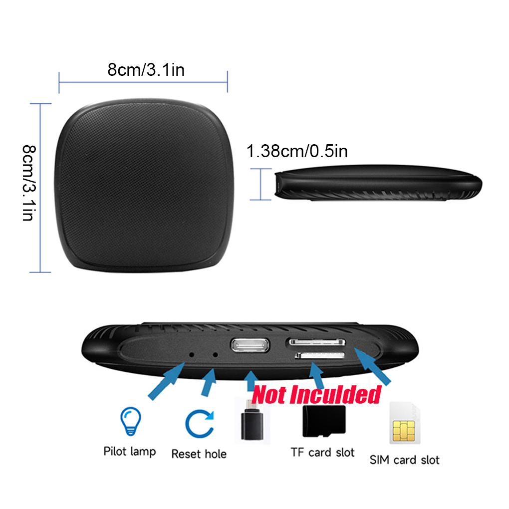 Android 11 Wireless CarPlay & Android Auto Adapter AI Box Support APP Download Built-In GPS Support 4G SIM Card 4G+64G