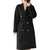 Double-Sided Wool Lapel Coat: Women's Slimming Double-Breasted Mid-Length for Autumn/Winter
