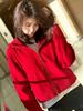 Women's High-Quality Fleece Hoodie: Loose Fit, Zipper, Thickened Yoga Sportswear