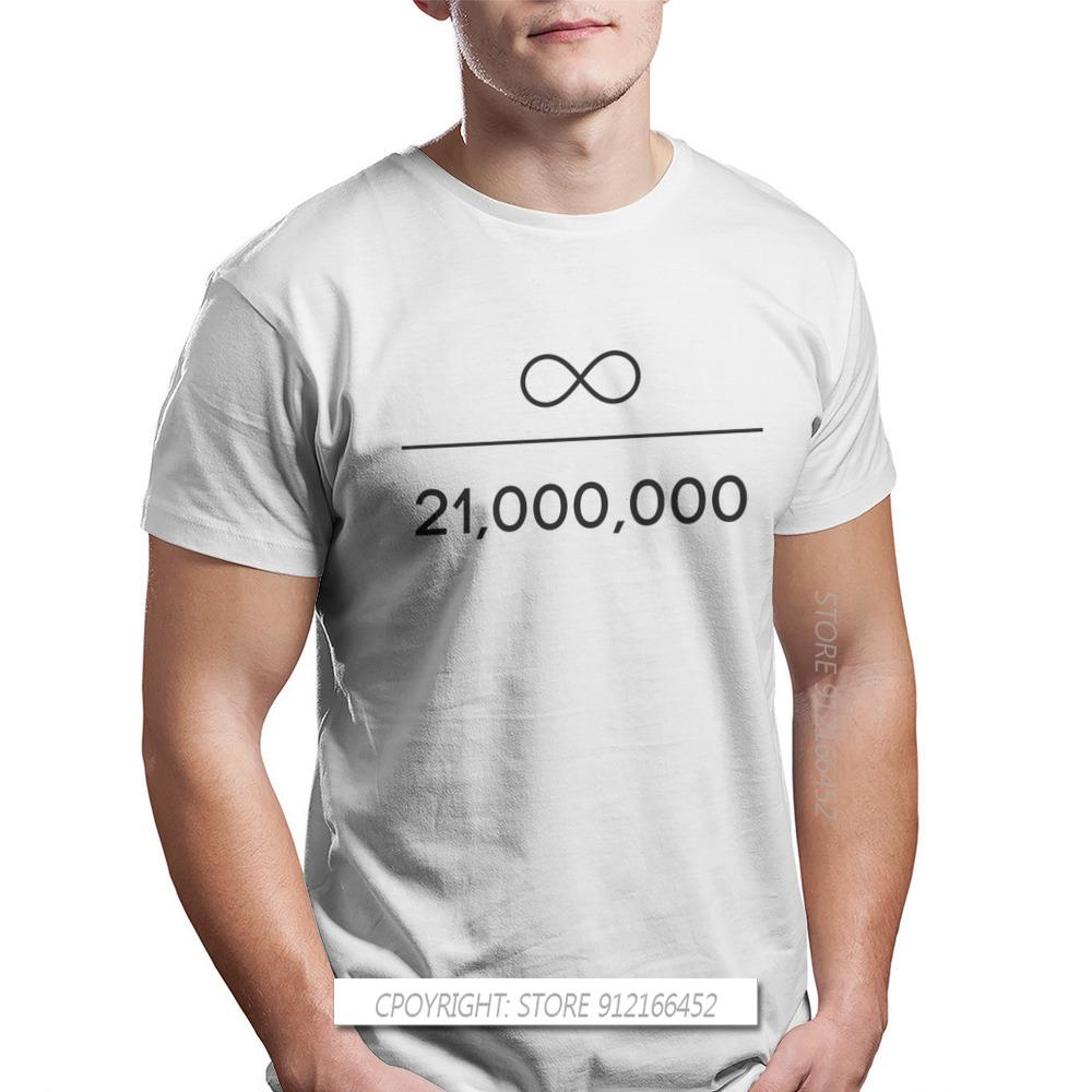 Infinity Divided By 21 Million Unique TShirt Bitcoin Cryptocurrency Miners Meme New Design Graphic T Shirt Stuff Hot Sale