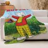 Cartoon Cute R Rupert B Bear Blanket For Sofa Office Bed Plane Travel Sleep Read Relax Camping Soft And Warm