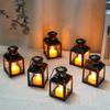 TRIROCKS 6-Piece Set: Vintage Metal Candle Lanterns, Candle House Tealight Lanterns, 11cm Tall, Decorative Candles, Tealight Holders, Table/Valentine'