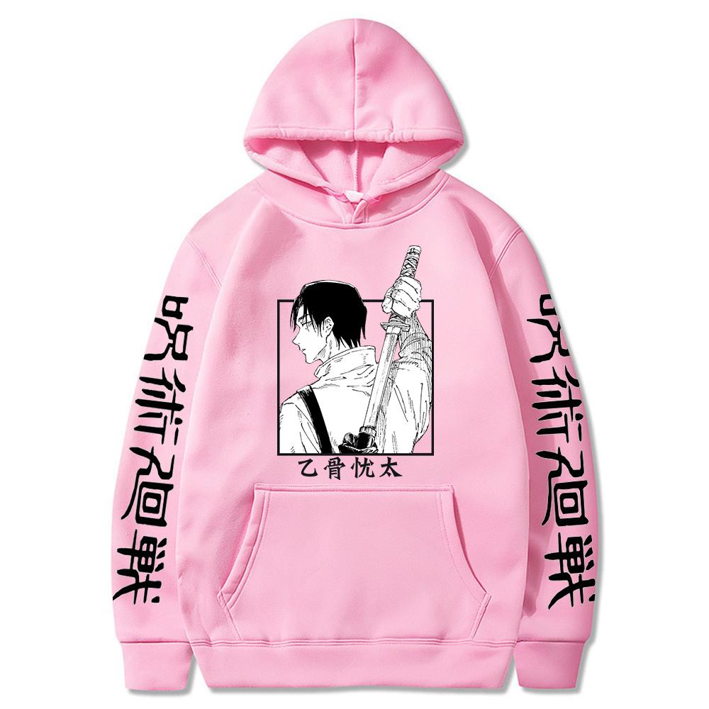 Japan Manga Jujutsu Kaisen Cool Graphic Hoodies Vintage Oversized Hooded Sweatshirt Long Sleeves Cotton Hoodie Men Women Clothes