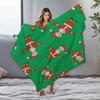 Soft Fluffy Throw Blanket Cozy Warm Microfiber Blanket Bedspread Living Room Decor Home Gifts Holiday Christmas Pattern