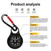 Mini Survival Compass with Carabiner Portable Hanging Pocket Compass Lightweight Navigation Tool for Mountaineering Backpacking