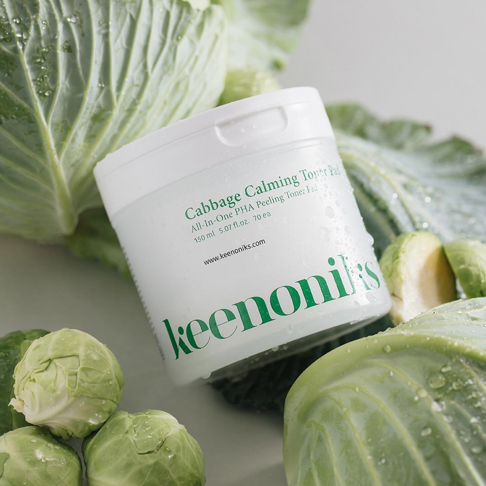 Kinonics [cooling Calming Pore Care] Kinonics Cabbage Keratin Soothing Pad Gift Package  70 Sheets+10 Sheets 