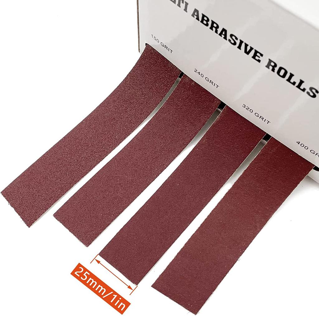 4 Korninger Sandpapirruller Lange Slipende Sandpapirruller med Dispenser for Trebearbeiding Metallpolering 120 180 360 600 Korninger Per Rull 6 Meter