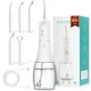 Plaque Removal Baanando Jet Washer Oral Irrigator 5 Types of Water Flow Modes 400ML Tank 5 Replacement Nozzles Oral Care Oral Irrigator IPX7
