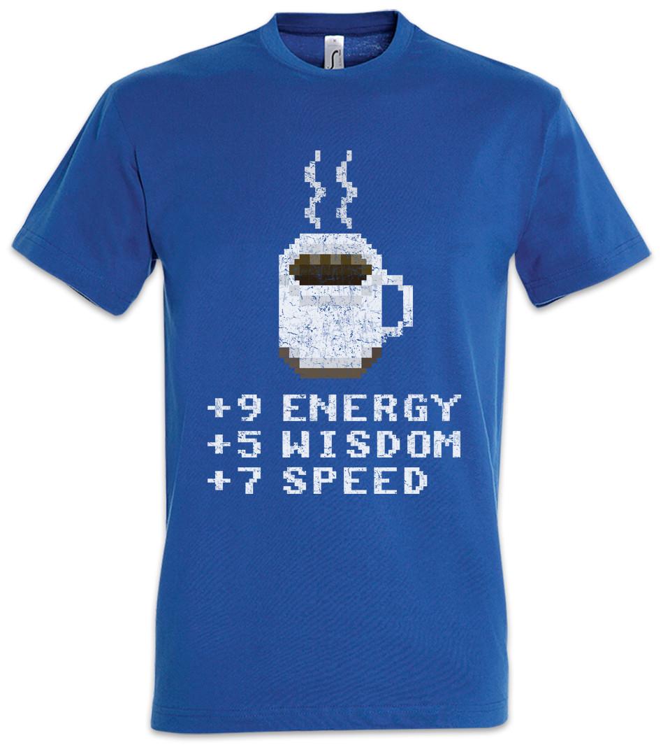 Pixel Coffee T-Shirt Gamer Games Gaming Fun Geek Nerd RPG MMORPG Larp Roleplay L