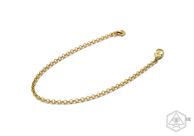 Bebello [Bs-385] 925 Silver Round Chain Bracelet (Gold Plating)