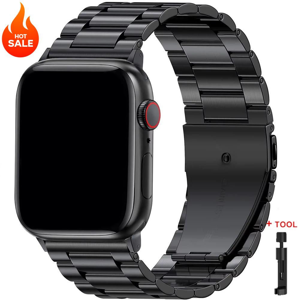 Stainless Steel Strap for Apple Watch Ultra 3/2 Band 46mm 49mm 40mm 44mm 42mm 41mm 45mm Bracelet IWatch Series 11 10 9 8 7 SE 6