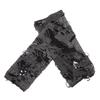 Masquerade Women Gothic Long Fingerless Arm Warmer Punk Mittens Beggar Style Halloween Gloves Hole