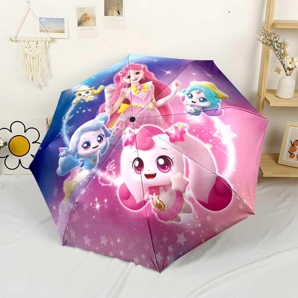 Catch! Teenieping World Portable Automatic Umbrella Compact 8-Rib Lightweight Sturdy Construction Durable Everyday Carry Umbrella Fashionable