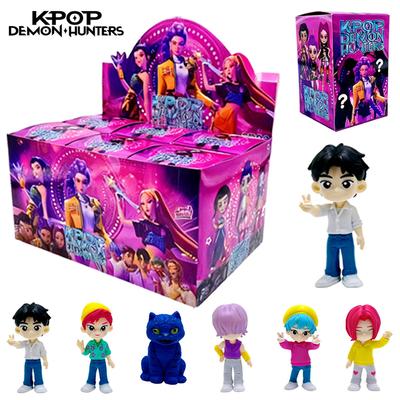 6pcs/Set Kpop Demon Hunters Action Figures - K-POP Demon Slayer Dolls for Desktop Decoration Kids Gift Toy Collection