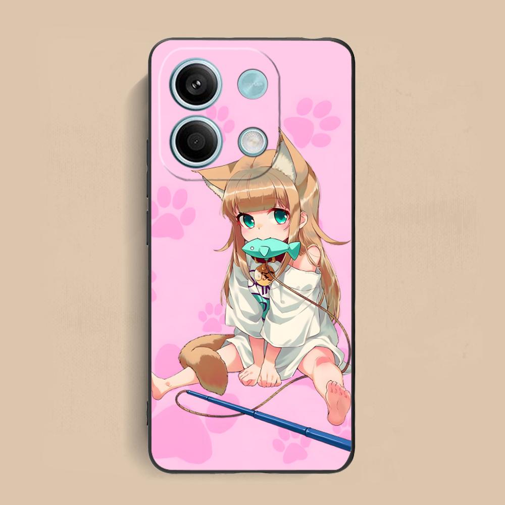 Anime Kinako Hara Mobile Phone Case for Xiaomi Redmi 15 14 13 12 A5 3 2 1 C Plus 4G 5G Colorful Printing Cover Smartphone Luxury
