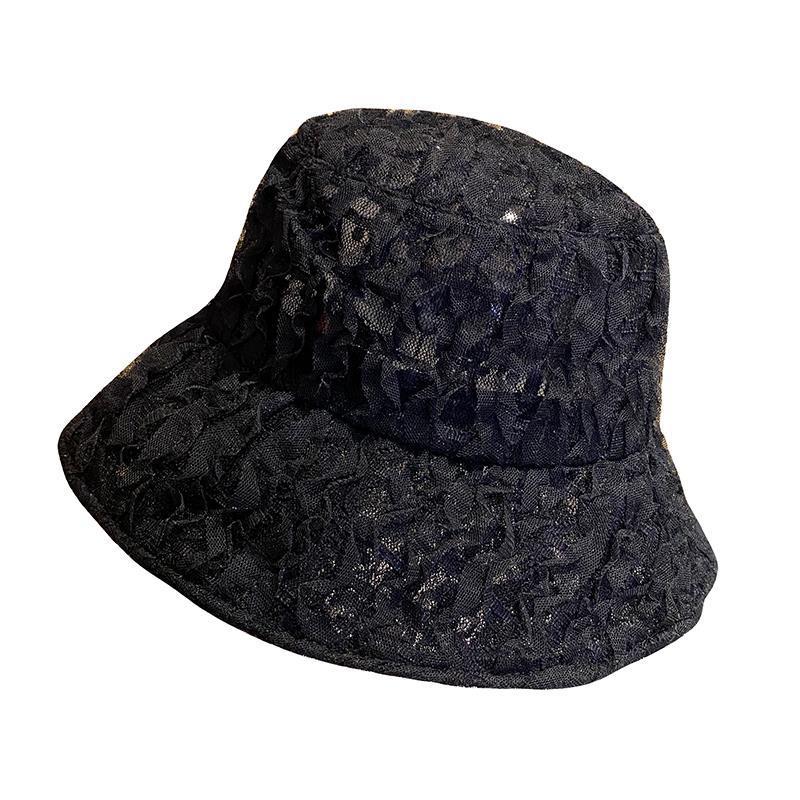 New Lace Bucket Hat Women's Summer Versatile Face Cover Thin Breathable Mesh Lady Basin Hat Shade Fashion Hat