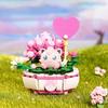 Keeppley  Building Block Pikachu Charmander Squirtle Model Toy HomeDecoration Plant Potted Flower Brick  Toy Child Gift
