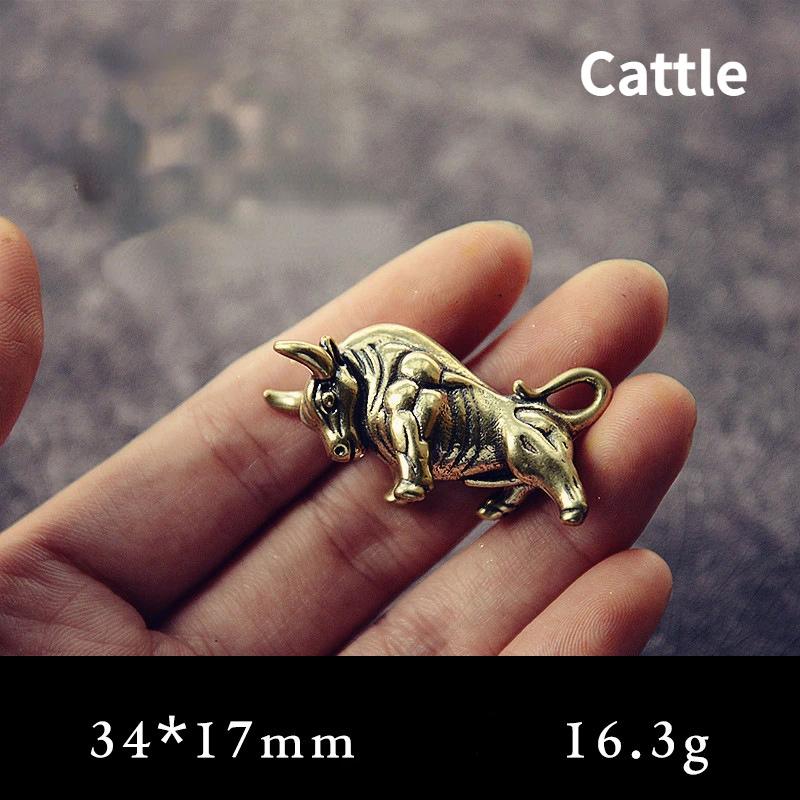 Brass Animal Statue Ornament Chinese Zodiac Rat Ox Tiger Rabbit Dragon Snake Horse Sheep Monkey Chicken Dog Pig Office Desk Deco