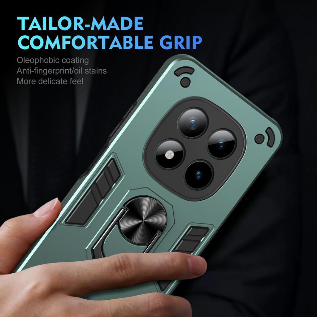 For Xiaomi Poco M8 Pro 5G/Redmi Note 15 Pro+ 5G (Global) Case PC + TPU Drop Defend Phone Cover with Ring Kickstand