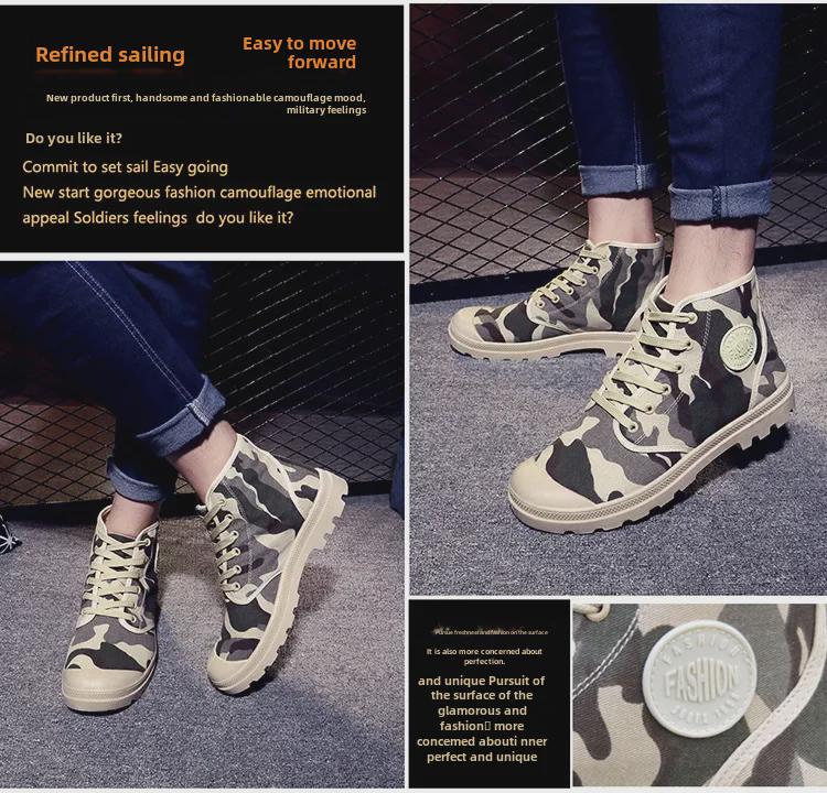 Unisex Retro Vászon Csizmák: Őszi és Téli Középmagas Szárú Alkalmi Lábbeli