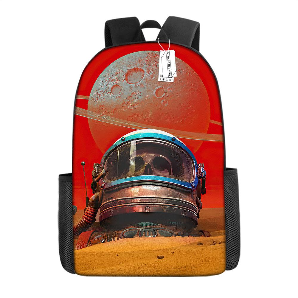 Astronaut Backpack Primary And Secondary School School Bag Grade 1-6 Backpack Creative Printed Backpack