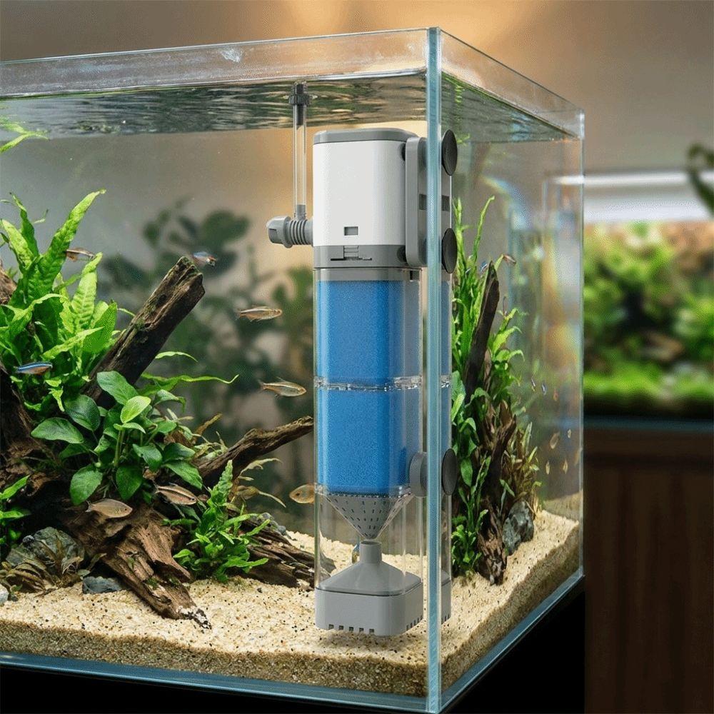 Low Noise Aquarium Filter Pump Removable Fish Stool Filter Collector Aquarium