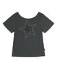 Garter Gallery Kiss Star Off Shoulder T-Shirts_Charcoal