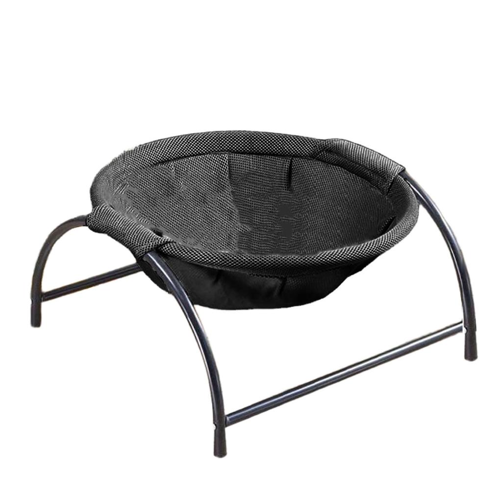 Elevated Cat Hammock Bed Comfortable Breathable Removable Raised Standing Pet Sleeping Bed for Home Black