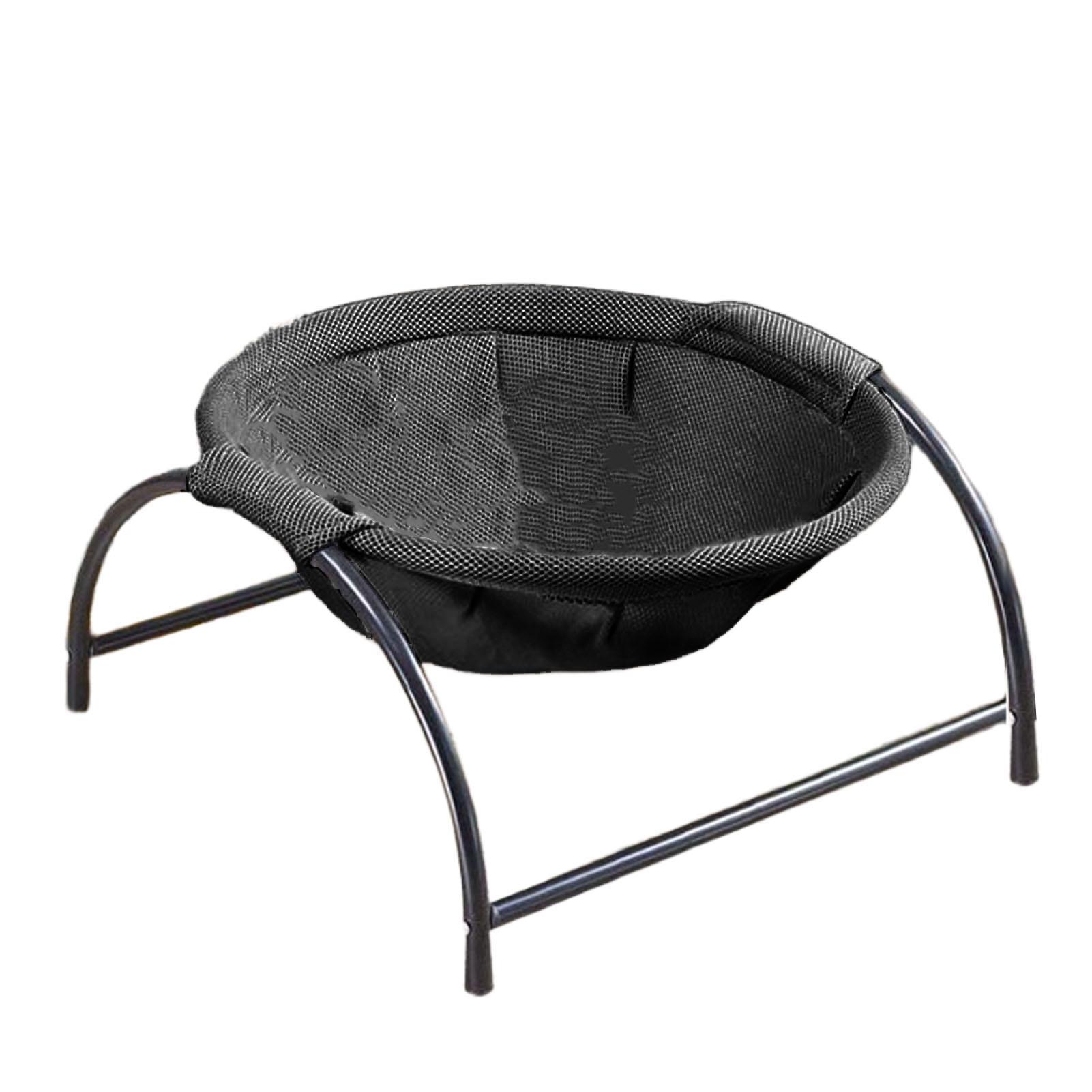 

Elevated Cat Hammock Bed Comfortable Breathable Removable Raised Standing Pet Sleeping Bed for Home Black чёрный