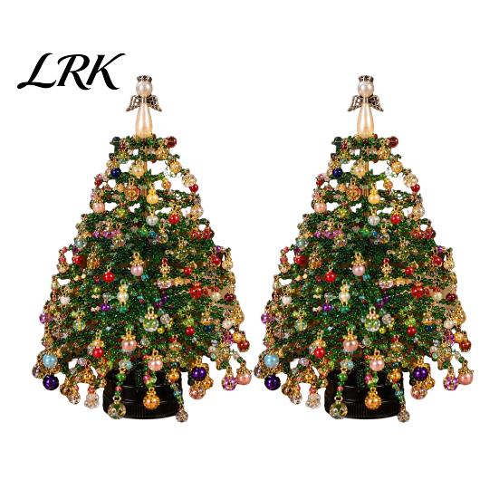 Kerstboom Kralen Knutselen DIY Handgemaakt Kralen Mini Tafelblad Kit, Kristallen Kerst Feestelijke Bureau Decoratie Set, Ornament voor Plank Openhaard Decoratie, Vakantie