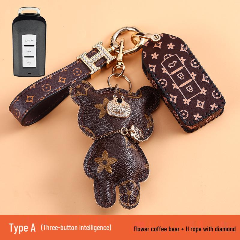 High-End Key Case for Mitsubishi Outlander, ASX, Eclipse Cross, and Pajero Sport.