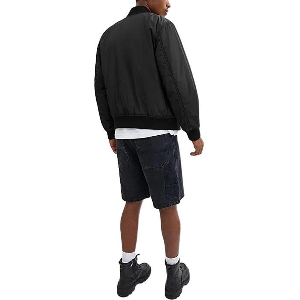 Coach Jackets Men's Black Baseball Collar Moderate Reversible CT734-UWF
