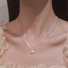Shiny Zircon Pendant Necklace for Women, Light Luxury Niche Design Collarbone Chain Jewelry
