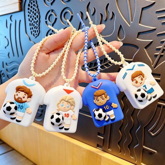 Bag Pendant with Hanging Chain, Cartoon Star Design Soft Silicone Stress Relief Keychain, Schoolbags Bag Decoration