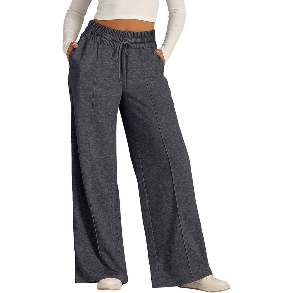 Tie Pants for Women Summer Casual Loose Wide Leg Trousers Jumpsuit Casual Spaghetti Strap Stretchy Long Pant Sports Sweatpants
