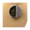 Stones and Minerals. Raw Peridot Necklace. Half-circle Model.