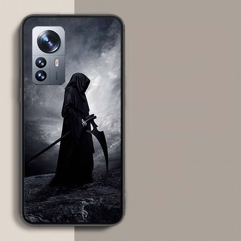 Tod Sensenmann Schädel Handyhülle Für Redmi Note 15 Pro 5G 14 13 12 Pro Plus 11 11T 11E 11S 10 Pro 10S 9 9S Hülle Handy Klar wi