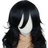 Cosplay Pruik Lang Golvend Pony Synthetisch Haar Zwarte Pruiken Voor Vrouwen Mannen Verkleden Pruik Voor Anime Kostuum Feest Pruik Voor Halloween Pruik