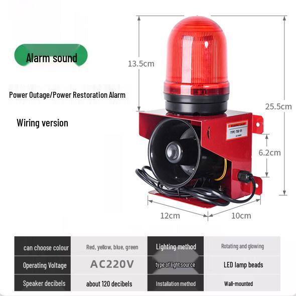 Dreiphasen 220V/380V Alarm: Stromausfall, Phasenausfall, Strom Ein-Erinnerung, Ton- & Lichtwarnungen.