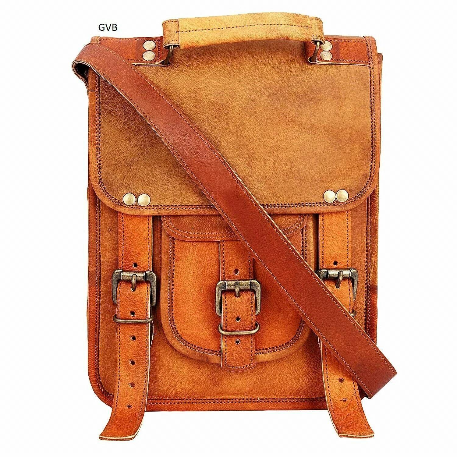 

Наплечная сумка-саквояж Школьный портфель Сумка для ноутбука Кожаный Винтажный Мессенджер 11 x 9 x3 in